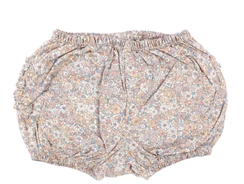 Wheat Nappy shorts ruffles powder flowers